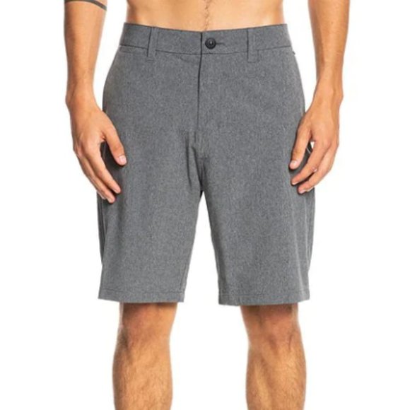 Quiksilver Men's Union Heather Amphibian 20" Outseam Hybrid Shorts - Picture 1 of 8